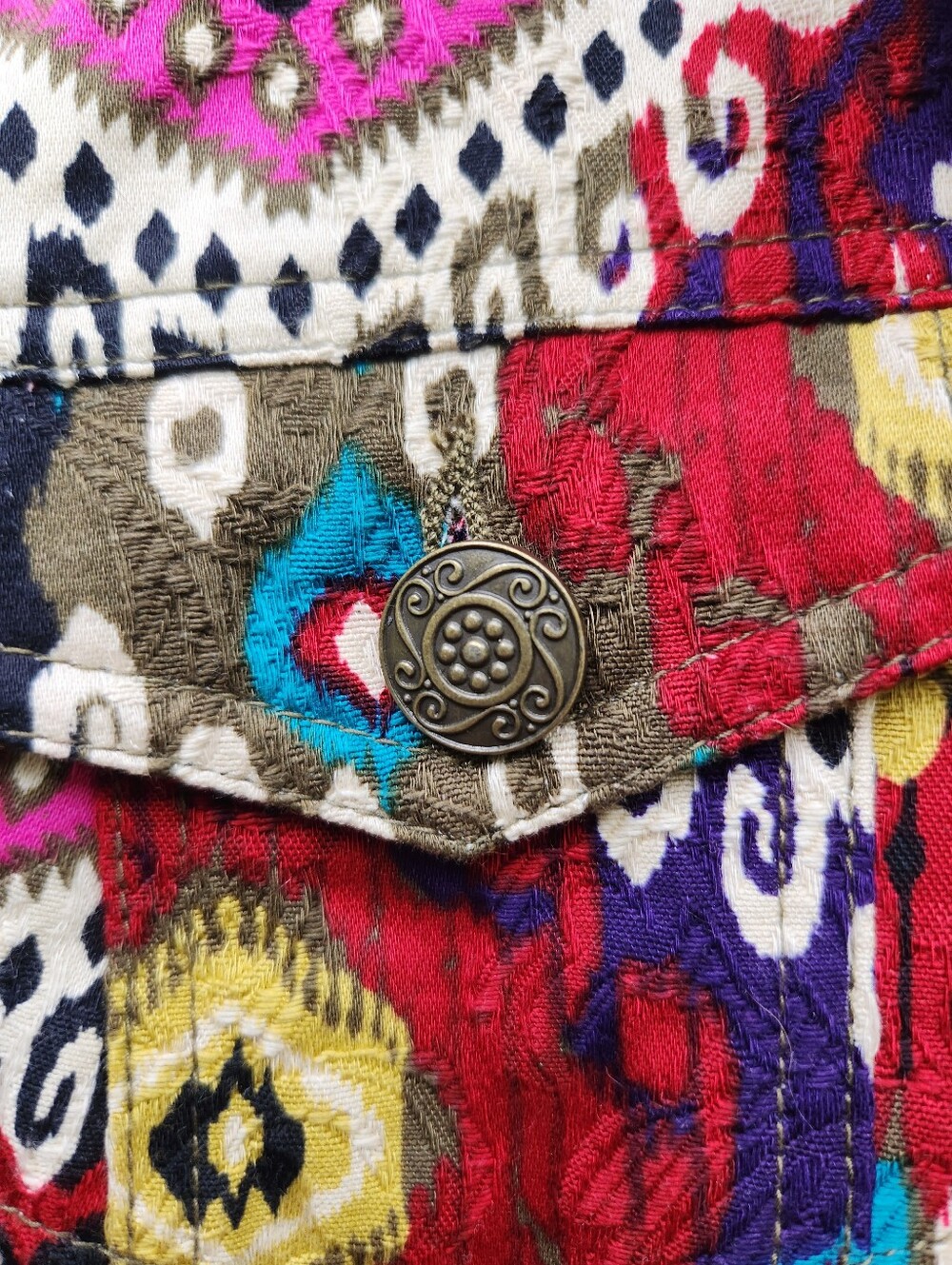 Ruby Rd. Petite Mixed Print Jacket with Yellow Label - Picture 5 of 8